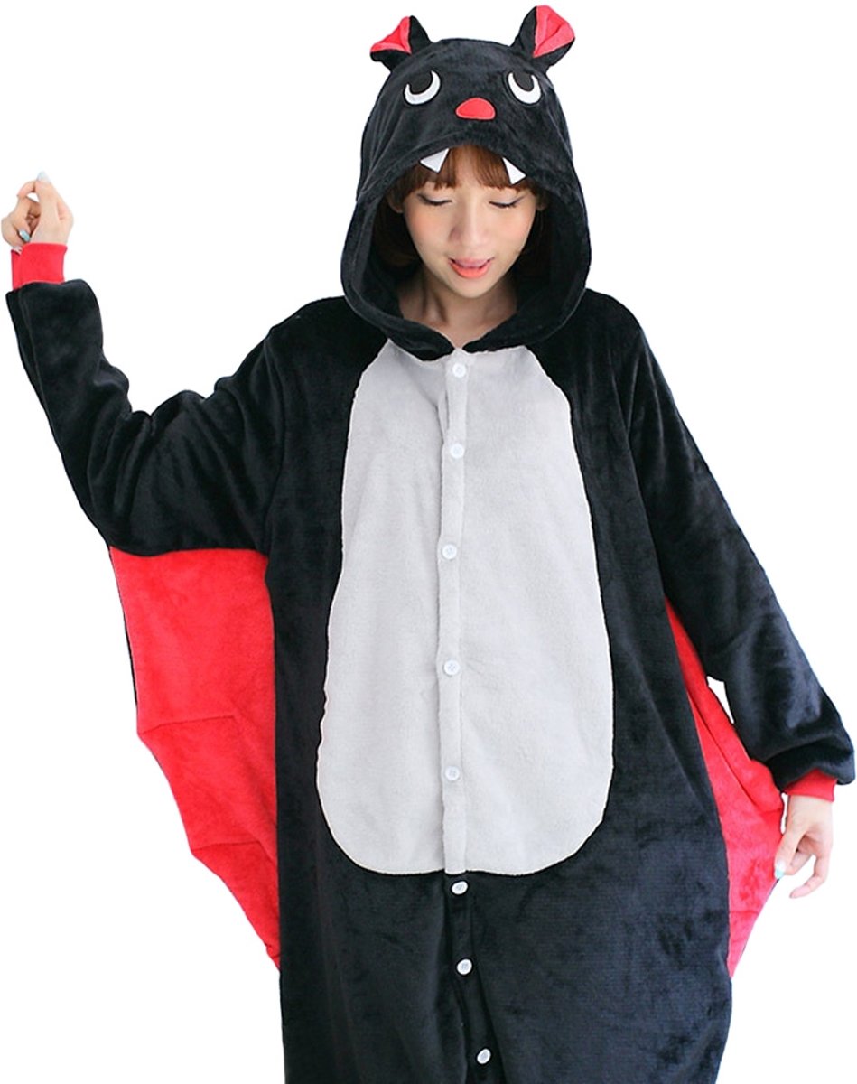 Vleermuis Onesie - Vleermuis Kigurumi - Halloween / Carnaval pak | Maat L - 168CM - 178CM